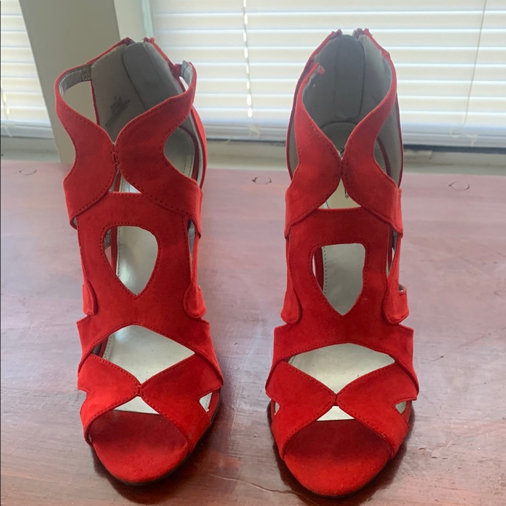 X Appeal Kallie Red Women's Heeled Sandals